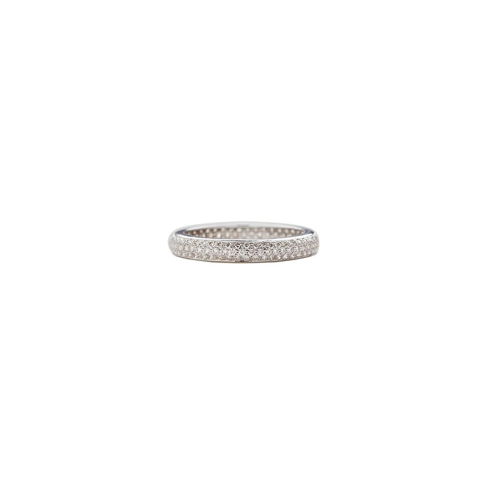 18 Karat Pave Diamond Tire Band