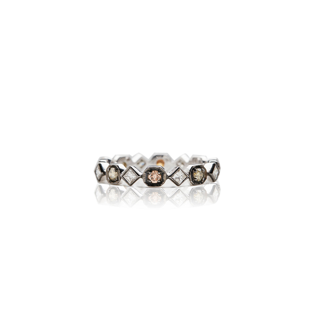 White Gold Diamond Band - Sofia Jewelry