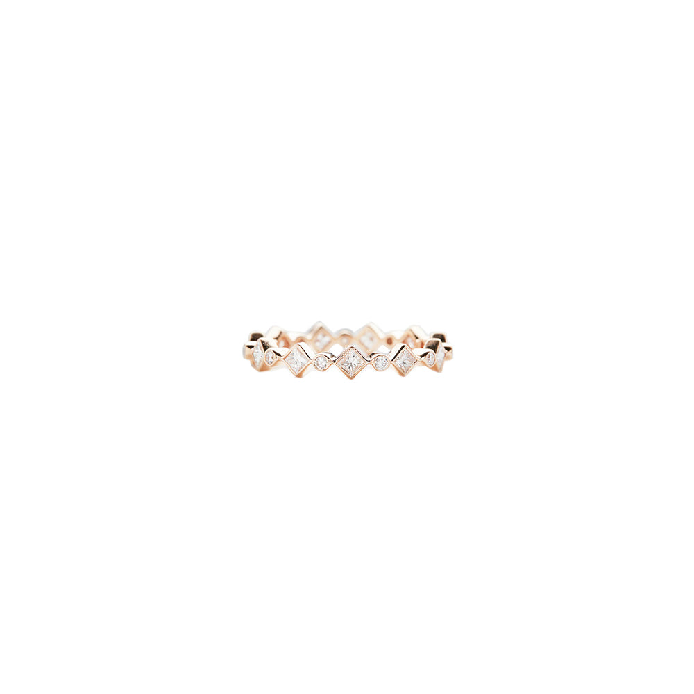 18 Karat Rose Gold Catherine Diamond Band