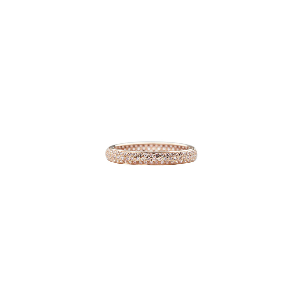 18 Karat Pave Diamond Tire Band