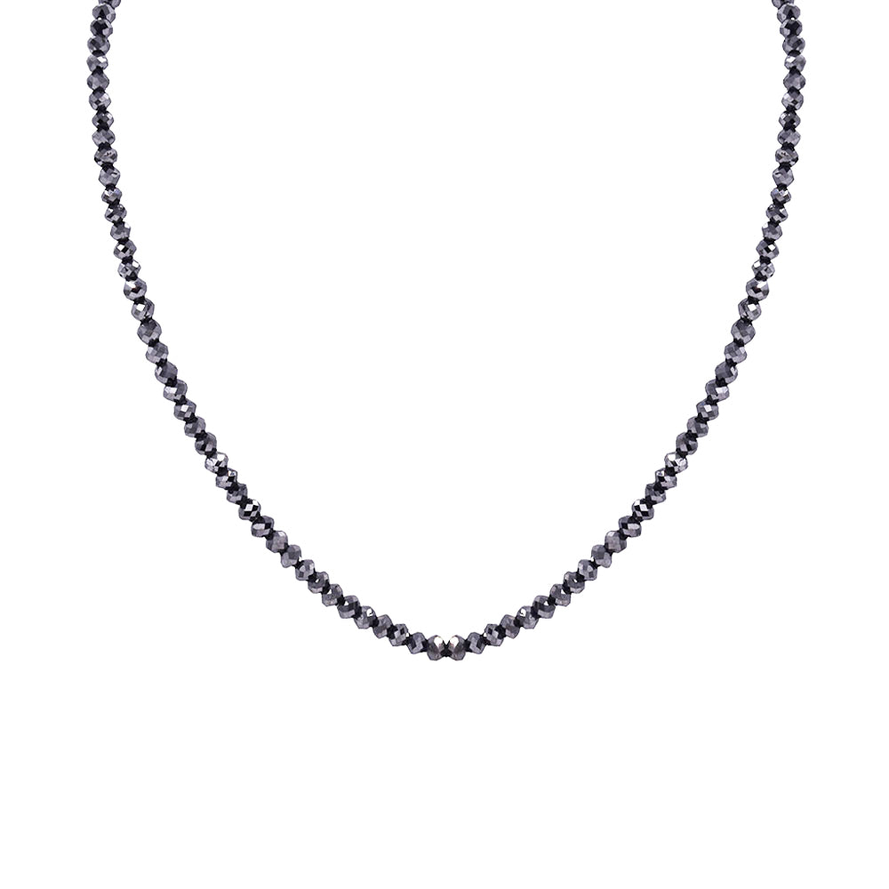 Black Diamond Bead Necklace