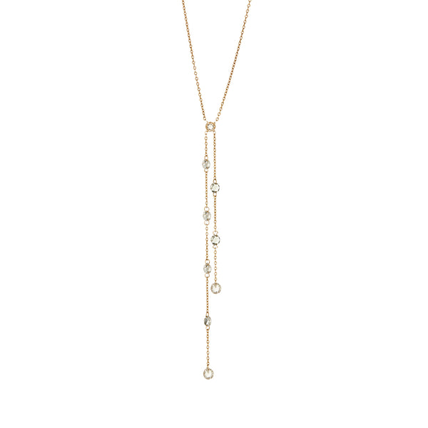 Gold Necklace With Rose Cut Diamonds - Sofia Jewelry