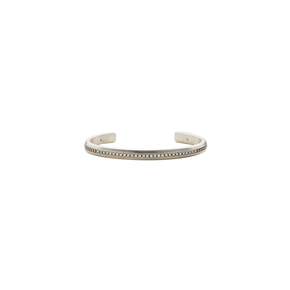 Sterling Silver Petite Diamond Cuff