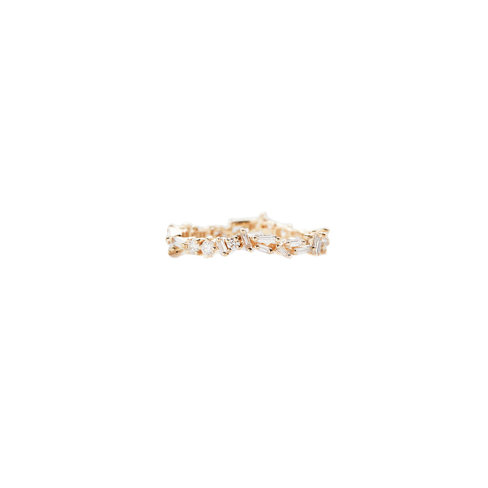 18 Karat Yellow Gold Baguette Diamond Eternity Band