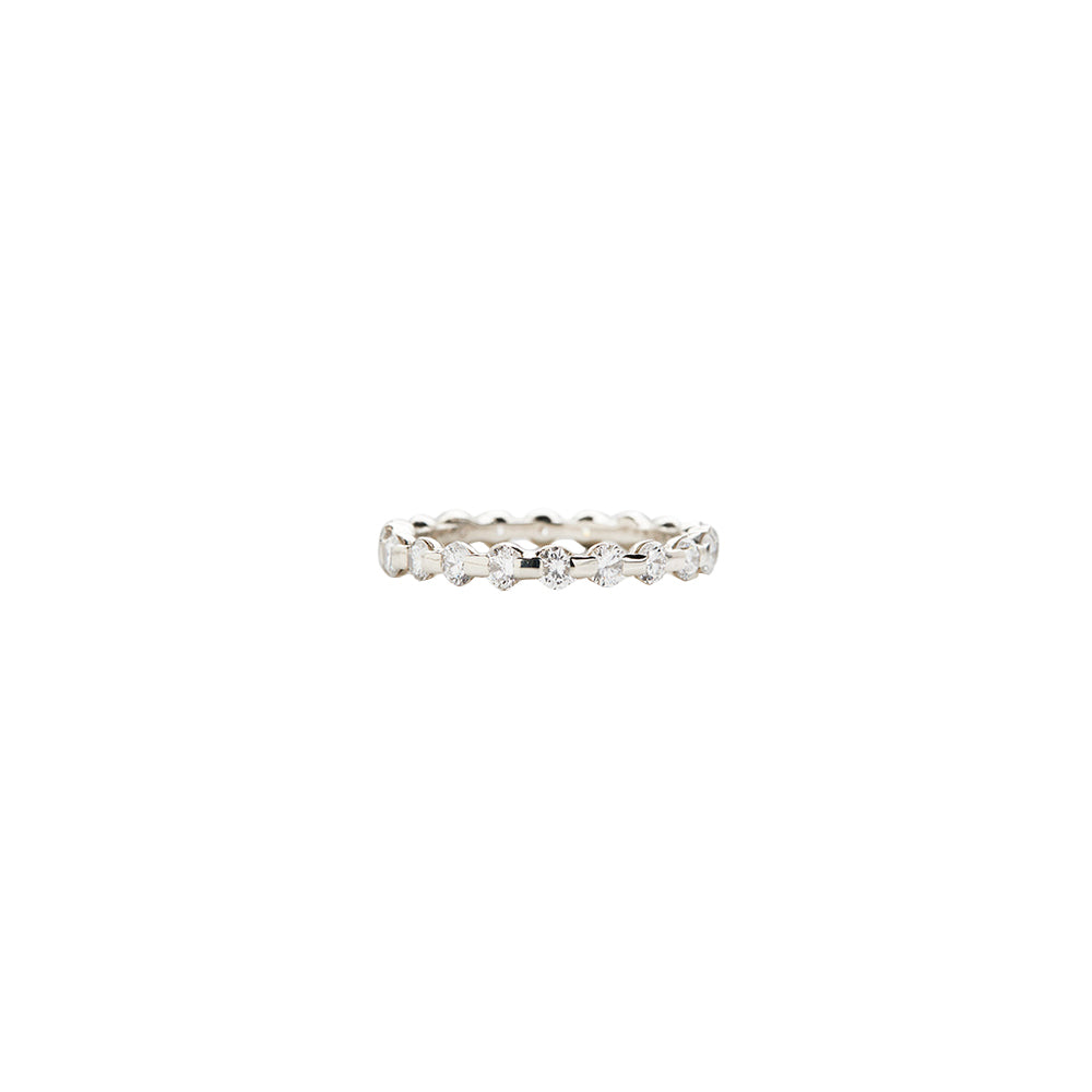 14 Karat White Gold Floating Diamond Band