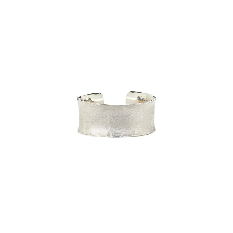 Sterling Silver Brushed and Hammered Cuff