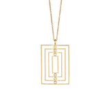Yellow Gold Art Deco Diamond Necklace - Sofia Jewelry