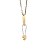Gold and Sterling Silver Diamond Necklace - Sofia Jewelry