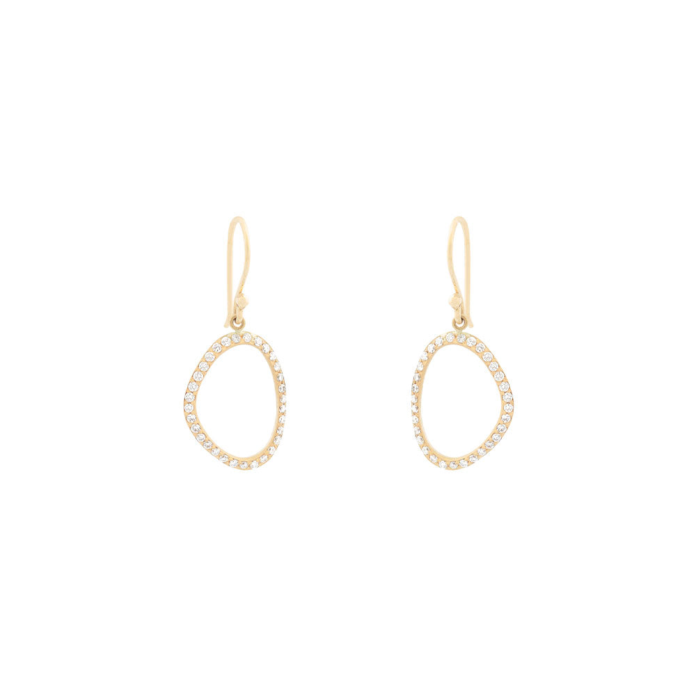 18 Karat Yellow Gold Lilydust Earring