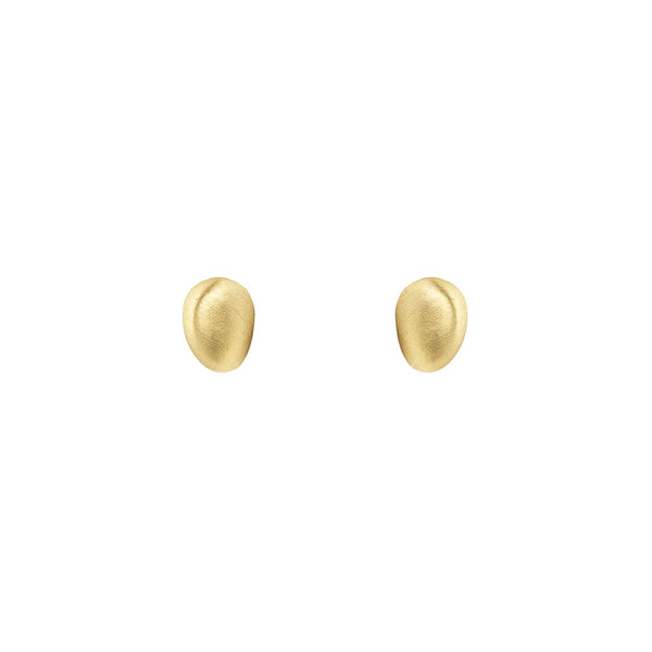 18 Karat Yellow Gold Petal Stud Earring